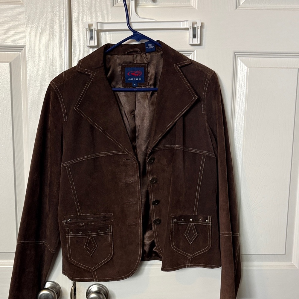 Roper Brown Suede Lightweight Shirt Jacket